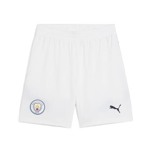 Image of PUMA Kids' Manchester City Football Shorts 2024/25 - White - Size: 11/12 Years