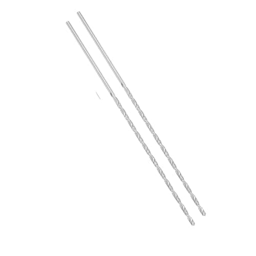 Image of ROWORKX 2Pcs 2.5mm x 160mm Extra Long HSS Twist Drill Bits - Straight Shank Spiral Drill Bits for Wood, Metal, Aluminium, Plastic
