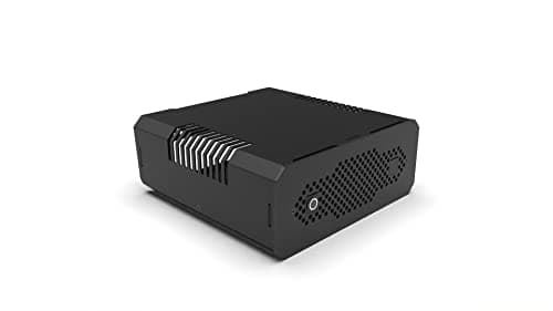 Image of MyElectronics Mini-ITX Desktop Case - Black Aluminum - Mini ITX Motherboard Compatible - Pre-installed 80mm Fan - 223mm Depth