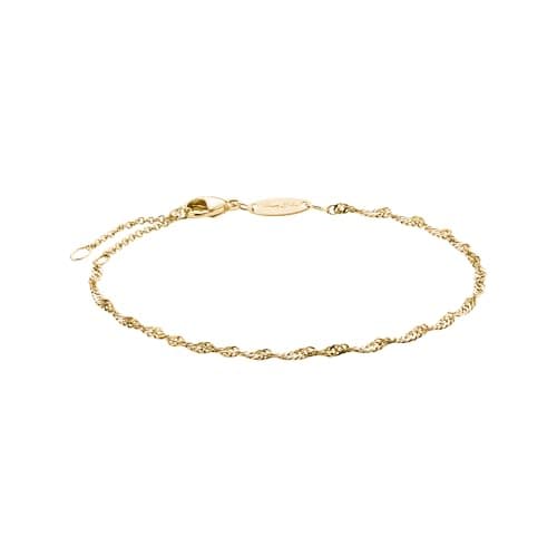 Image of Thomas Sabo Charm bracelet Singapore design gold-plated Recycled 925 Silver, 18-carat Gold-plating
