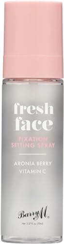 Image of Barry M Fresh Face Fixation Makeup Setting Spray, Long-lasting, Infused With Aronia Berry and Vitamin C Clear