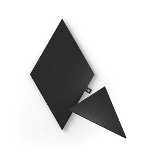 Image of Nanoleaf Shapes Ultra Black Triangle Expansion Pack, 3 Additional Smart Light Panels LED RGBW - Modular Wi-Fi Colour Changing Wall Lights, Works with Alexa Google Assistant Apple Homekit