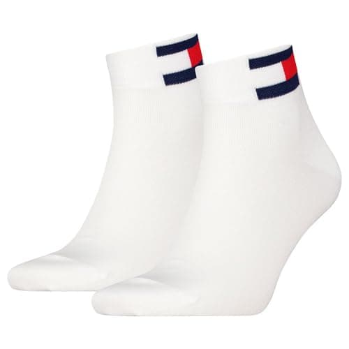 Image of Tommy Hilfiger Unisex Quarter Socks, White, 9-11 UK