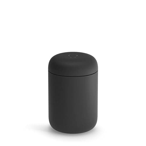 Image of Fellow 12 oz Carter Wide Travel Mug - Wide Mouth Vacuum-Insulated Stainless Steel Coffee Mug - Tea and Coffee Tumbler with Ceramic Interior - Matte Black