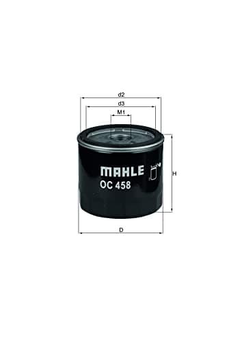 Image of MAHLE OC 458 Oil Filter