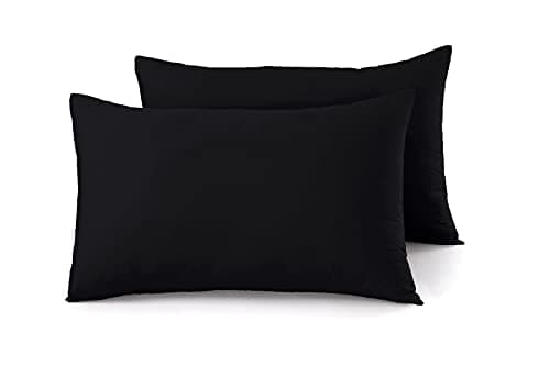 Image of Sapphire collection 300 Thread Count 100% Egyptian Cotton Fitted Sheets (Pair of Pillowcase, Black)
