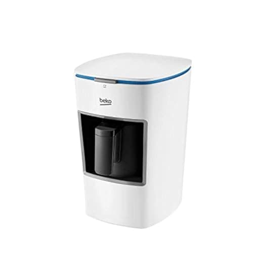 Image of Beko BKK2300 Turkish Coffee Machine | Automatic Coffee Maker | 1–3 Cups | CookSense Anti-Overflow | One-Touch Operation | Compact Design | White