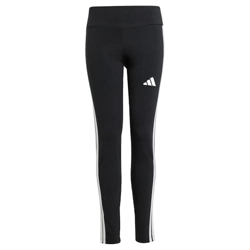 Image of adidas Girl's Essentials 3 Stripes Leggings, Black/White, 14-15 Years