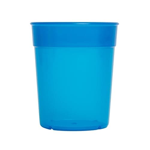 Image of AIOS Dishwasher Safe Stackable Plastic Cups/Beakers/Tumblers 250ml (Set of 6) (Blue)