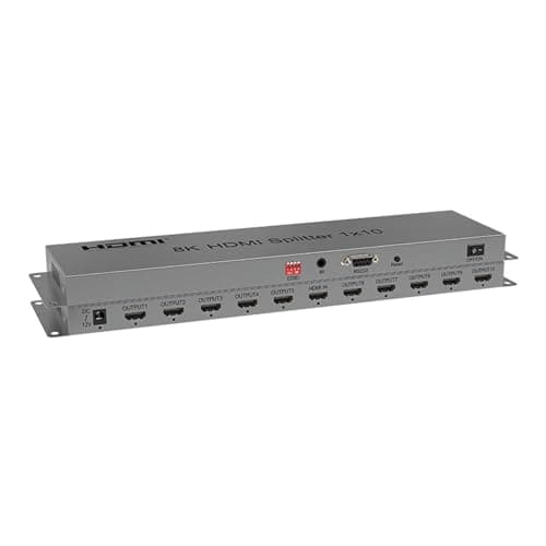 Image of 8K 60Hz 1x10 HDMI Splitter, 1 in 10 Out HDMI Video Splitter Audio Video Converter 3D EDID Downscaling for DVD PS4 Camera PC To TV (1X10)