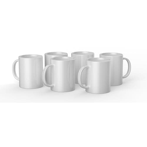 Image of Cricut Blank Mugs | White | 425ml (15oz) | 6 x Infusible Ink Sublimation Mugs | for use Mug Press Infusible Ink, 2008944