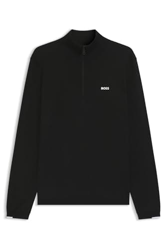 Image of BOSS Mens Zip Jumper Long Sleeve Black M