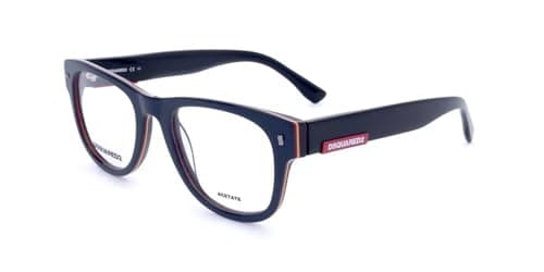 Image of DSQUARED2 D2 0048 Glasses, Blue Black, 51 for Men, blue black
