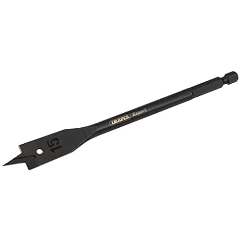 Image of Draper Expert 15mm Wood Drill Bit | Faster Hole Cutting | Carbon Steel Tools | Manual and Electric Tip Drills | Heavy Duty Bits | 70414