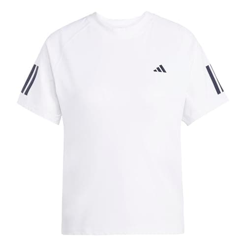 Image of adidas Women's Club 3 Stripe Tennis Climacool T-Shirt, White, M