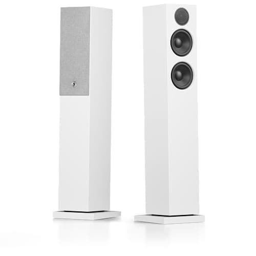 Image of Audio Pro A38 W Active Stereo Multiroom Speakers, 2×75 W Class-D, HDMI ARC, Optical & RCA, AirPlay 2, Google Cast, 832×190×210 mm (Pair) (White)