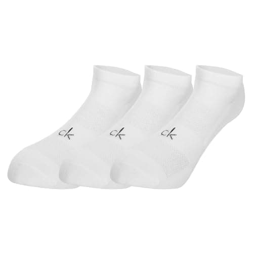 Image of Calvin Klein Mens Golf Trainer (3 Pairs) Socks - White - UK 7-11