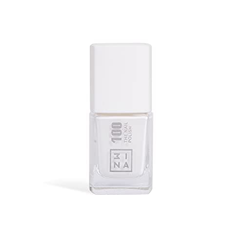 Image of 3INA MAKEUP - The Nail Polish 100 - White Nail Polish with Longwearing Formula - Gel Nail Polish Effect of Intense Color - Glossy & Smooth Finish Fast Drying Nail Polish - Vegan - Cruelty Free