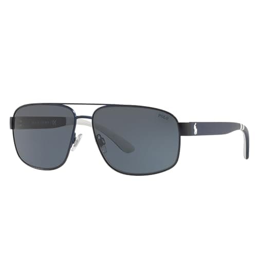 Image of Polo Ralph Lauren Men's 0Ph3112 930387 62 Sunglasses, Blue (Navy Blue/Grey)