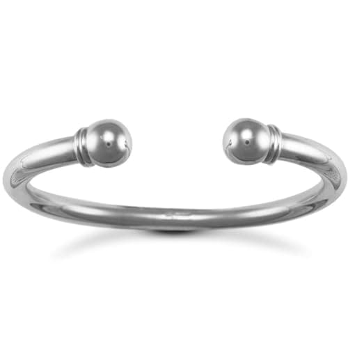 Image of Jewelco London Silver Torque Mens Bangle Bracelet 6mm