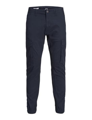 Image of JACK & JONES Kids Paul Flake Stretch Cuffed Cargo Pants Navy Blazer 11-12 Years