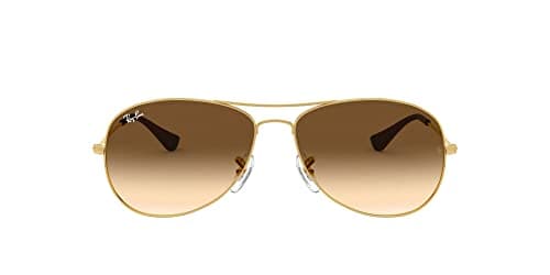 Image of Ray-Ban Unisex's Rb 3362 Cockpit Sunglasses, Gold/Brown Lenses, 56