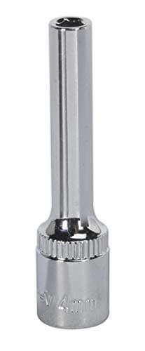 Image of Sealey Sp1404D Walldrive Socket 4Mm Deep 1/4Sq Drive Fully Polished