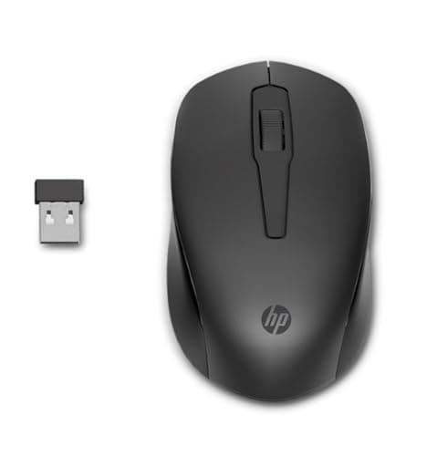 Image of HP 150 Wireless Mouse |1600 DPI Optical Mouse Sensor | 2.4GHz Wireless USB Receiver Included | Ambidextrous Design | 3 Buttons | Scroll Wheel | Up to 10 Month Battery | Black