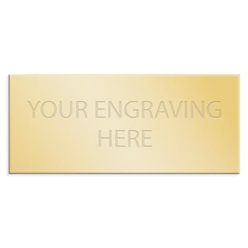 Image of TROPHIESPLUSMEDALS Gold Engraving Plate Square Cut - Self-Adhesive Metal | 51 x 22mm | Trophy & Plaque Personalisation