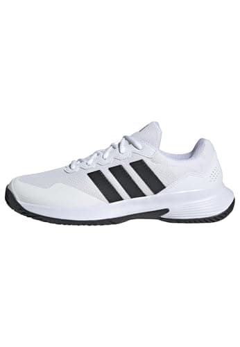 Image of adidas Men's GAMECOURT 2 Tennis Shoes, FTWR White/core Black/Silver met., 11 UK