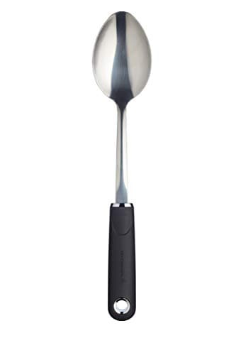 Image of MasterClass Cooking Spoon with Soft Grip Handle, Stainless Steel, 33.5 cm