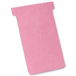Image of Nobo T-Cards Tab Top 15mm W92x Bottom W80x Full H120mm Size 3 Light Pink Ref 32938916 [Pack 100]