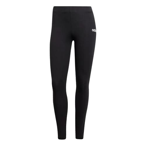 Image of adidas Women's Essentials Linear Cotton Leggings, Black/White, M
