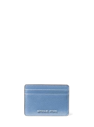 Image of Michael Kors Women's Jet Set Card Holder, Tonal Hardware/Powder Coated Tonal Hardware/French Blue, One Size, Jet Set Card Holder