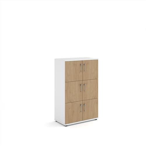 Image of Mr Office Wooden storage lockers 6 door, Kendal Oak