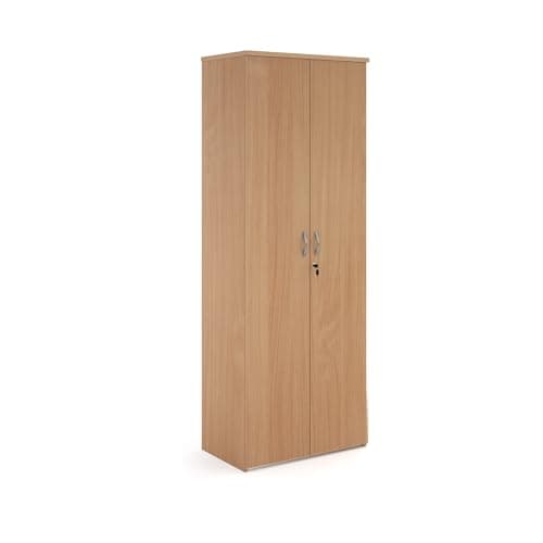 Image of Mr Office Universal double door cupboard 2140mm high with 5 shelves, Beech