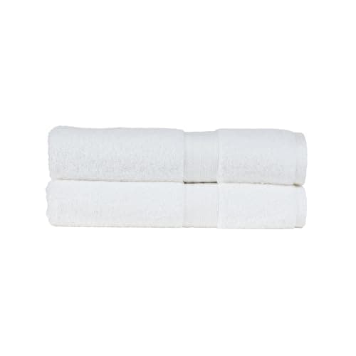 Image of Christy Renaissance 2 Bath Towels Set | White | 100% Egyptian Cotton Pile | Luxuriously Soft and Super Absorbent | 675 GSM | Plush Fluffy and Long Lasting