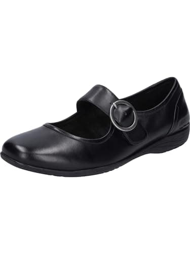Image of Josef Seibel Fenja 18 Women's Strappy Ballet Flats, Width G (Normal), Black 105, 6 UK