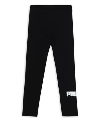 Image of PUMA Girl's Ess Logo Leggings Tights, Puma Black, 11-12 Years UK