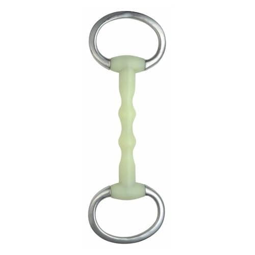 Image of Happy Mouth Ripple Eggbutt Snaffle Dee Horse Bit (5 Inchs)