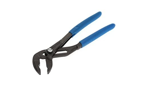 Image of GEDORE Water pump pliers, Clamping width to 37 mm, Pushbutton width setting, Finger protection, Flat, Chrome-plated, 142 7 TL