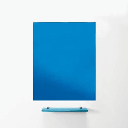 Image of MagniPlan Magnetic Glass Wipe Board for Office, Meeting Room, Classroom, Home Office, Playroom and Bedroom - 900mm x 600mm - Blue