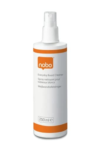 Image of Nobo Whiteboard Cleaner Spray, 250ml Bottle, Everyday Use, For Dry Wipe/Erase Surfaces, 1901435