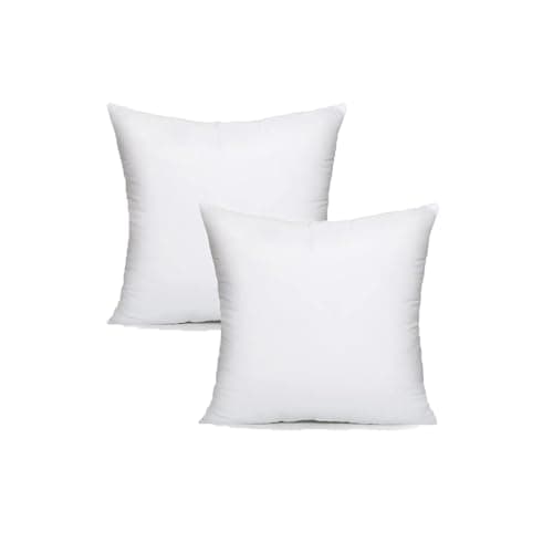 Image of Luxury 18" x 18" (45cm x 45cm) Cushion Pads Inners Fillers Pack of 2 – Filled with Polyester Hollowfibre Bouncedback Spport