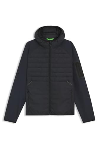 Image of BOSS Mens J Urbanex Hybrid HD Water-Repellent Jacket with Zipped Sleeve Pocket