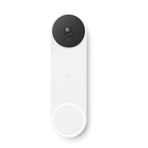 Image of Nest Google GWX3T Doorbell (Battery) - Wireless 960p Video Doorbell - Smart WiFi Motion Only Doorbell Camera, Snow, 1 Count (Pack of 1) - Pro Edition