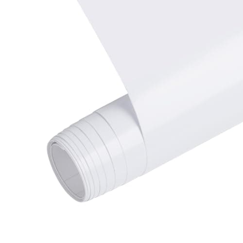 Image of HUSAIHU Glossy White Vinyl Roll, 12inch x 5ft Permanent Vinyl, Self Adhesive Vinyl for Mug, Cup, Home Decor, Walls, Birthday, Christmas Gifts and DIY Projects (Glossy white)