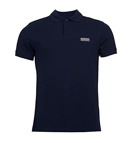 Image of Barbour International Essential Pique Polo Shirt Navy