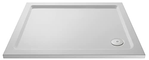 Image of nuie NSR012 Trays Modern Bathroom Slip Resistant Rectangular Shower Tray, 760mm x 1000mm, Matt White