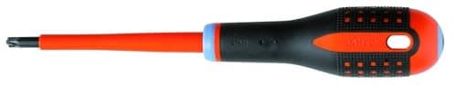 Image of Bahco Insulated Ergo® Screwdriver, Slotted & Pozidriv, 5mm, 3-Component Handle